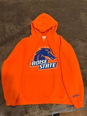 Boise State Broncos Orange Graphic Pullover Hoodie  Medium